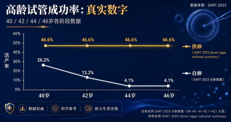 高龄试管成功率数据：40/42/44/46岁各阶段真实数字